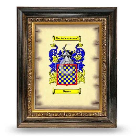 Druce Coat of Arms Framed - Heirloom