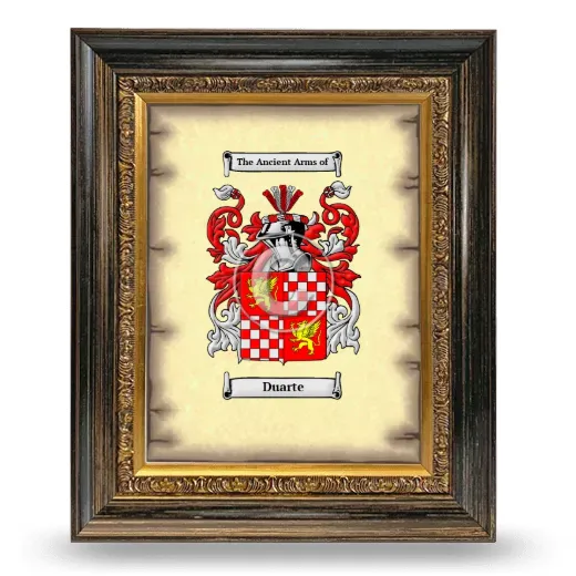 Duarte Coat of Arms Framed - Heirloom