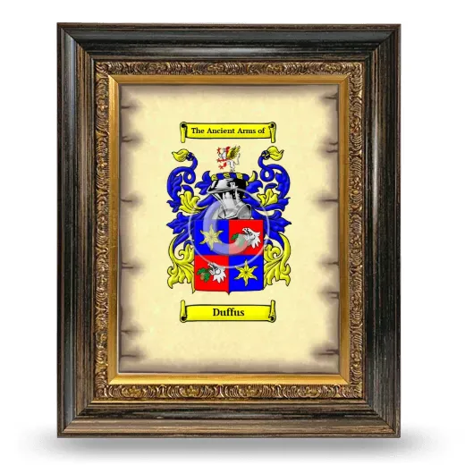 Duffus Coat of Arms Framed - Heirloom
