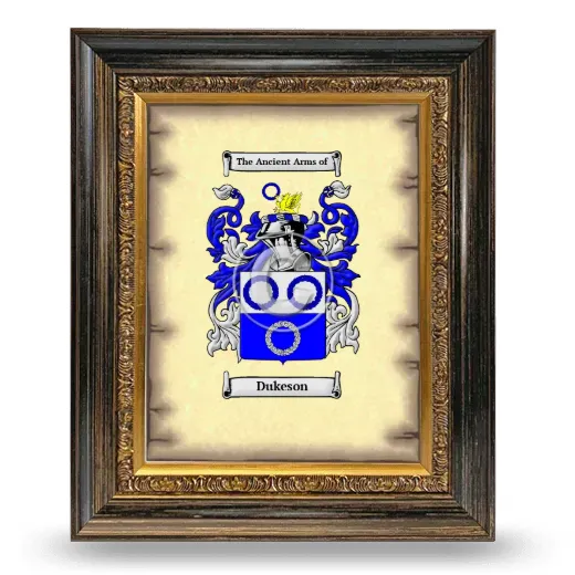 Dukeson Coat of Arms Framed - Heirloom