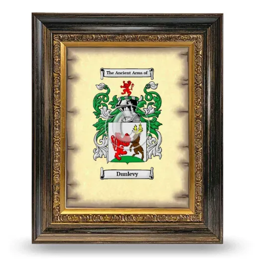 Dunlevy Coat of Arms Framed - Heirloom