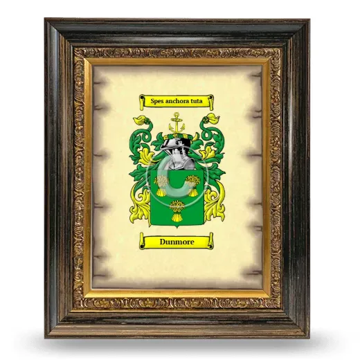 Dunmore Coat of Arms Framed - Heirloom