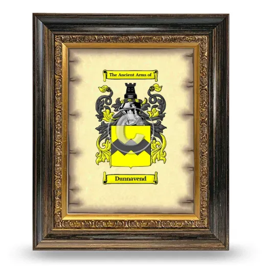 Dunnavend Coat of Arms Framed - Heirloom