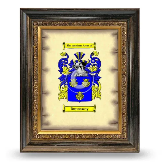 Dunnaway Coat of Arms Framed - Heirloom