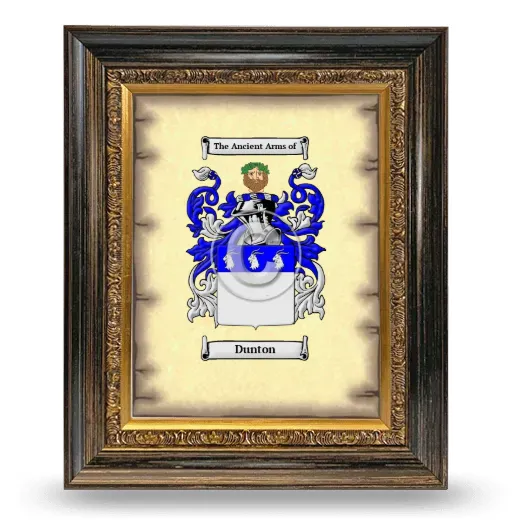 Dunton Coat of Arms Framed - Heirloom