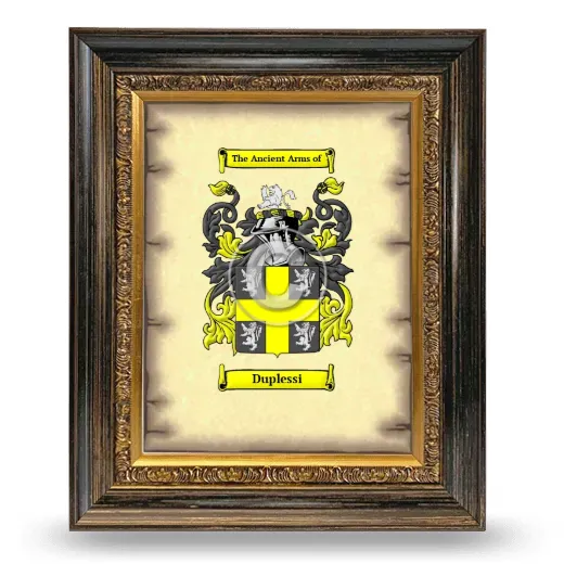 Duplessi Coat of Arms Framed - Heirloom