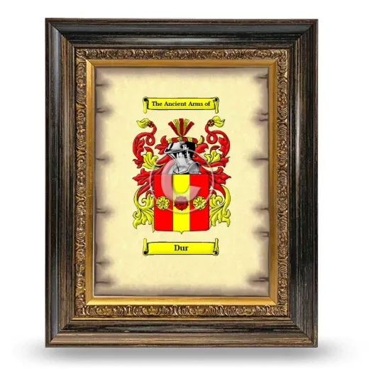 Dur Coat of Arms Framed - Heirloom