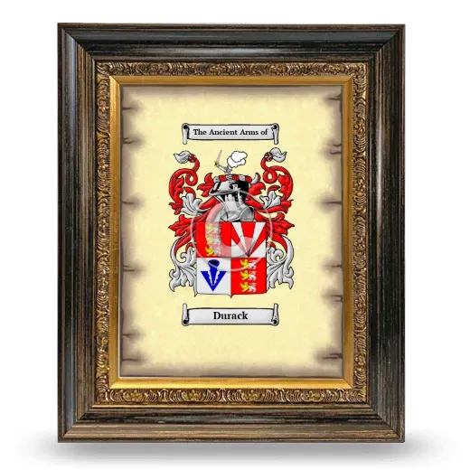 Durack Coat of Arms Framed - Heirloom