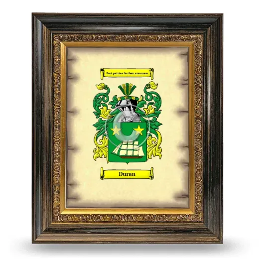 Duran Coat of Arms Framed - Heirloom