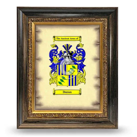 Duran Coat of Arms Framed - Heirloom