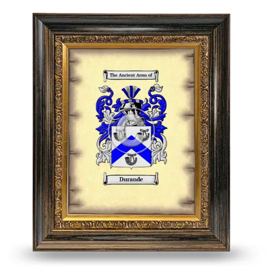 Durande Coat of Arms Framed - Heirloom