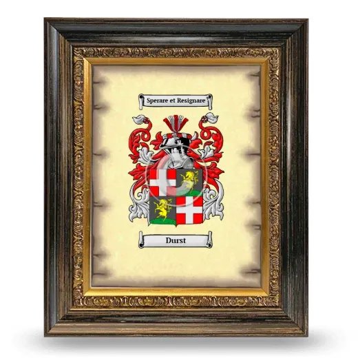 Durst Coat of Arms Framed - Heirloom