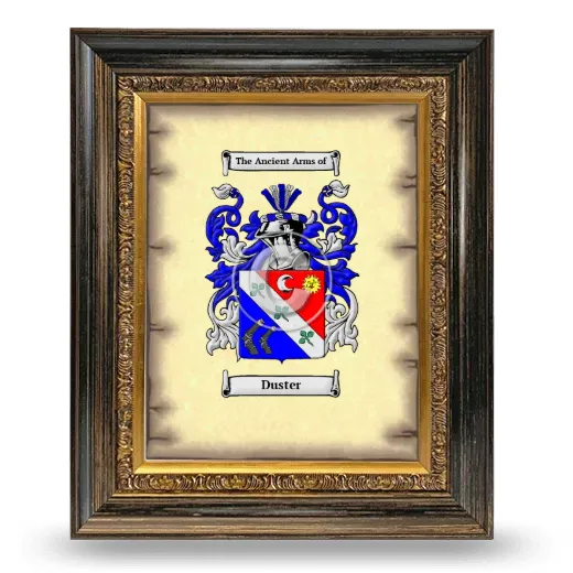 Duster Coat of Arms Framed - Heirloom