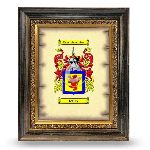 Dutay Coat of Arms Framed - Heirloom