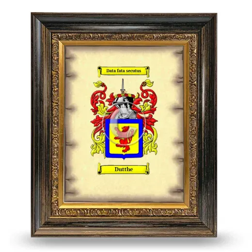 Dutthe Coat of Arms Framed - Heirloom