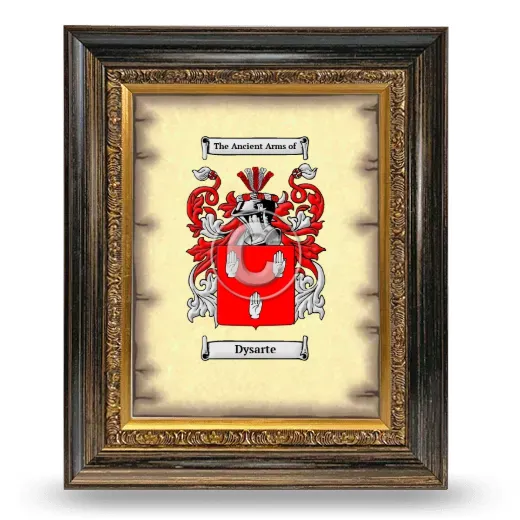 Dysarte Coat of Arms Framed - Heirloom