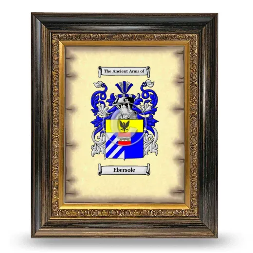 Ebersole Coat of Arms Framed - Heirloom