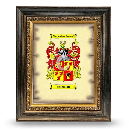 Echerman Coat of Arms Framed - Heirloom