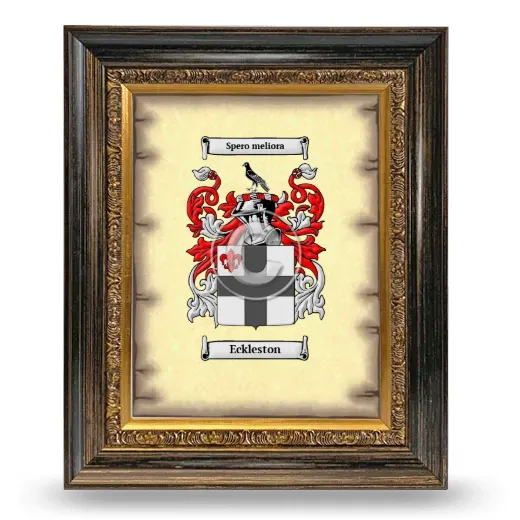 Eckleston Coat of Arms Framed - Heirloom