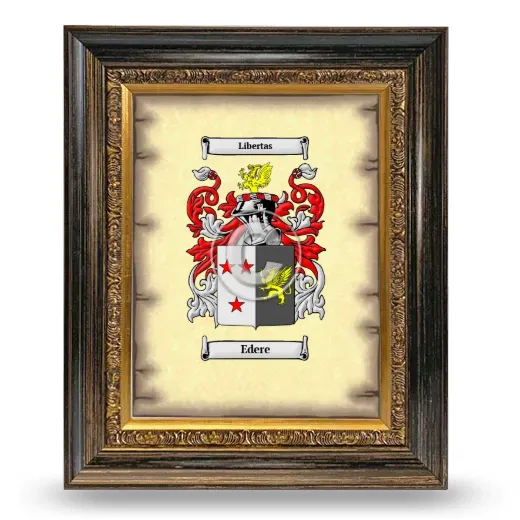 Edere Coat of Arms Framed - Heirloom