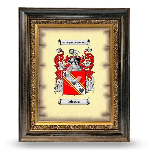 Edgcom Coat of Arms Framed - Heirloom