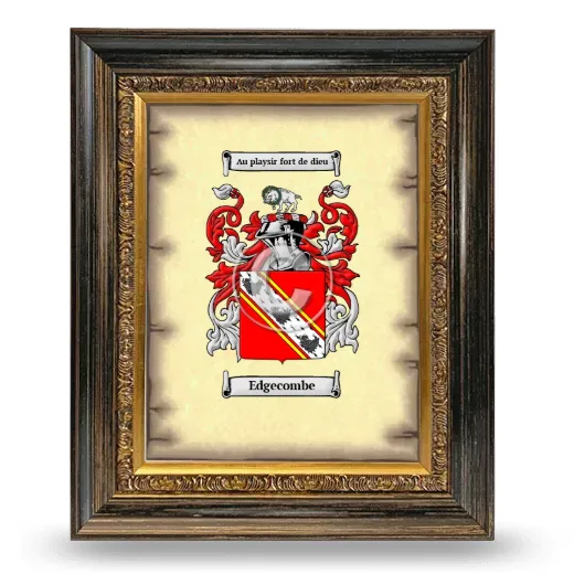 Edgecombe Coat of Arms Framed - Heirloom
