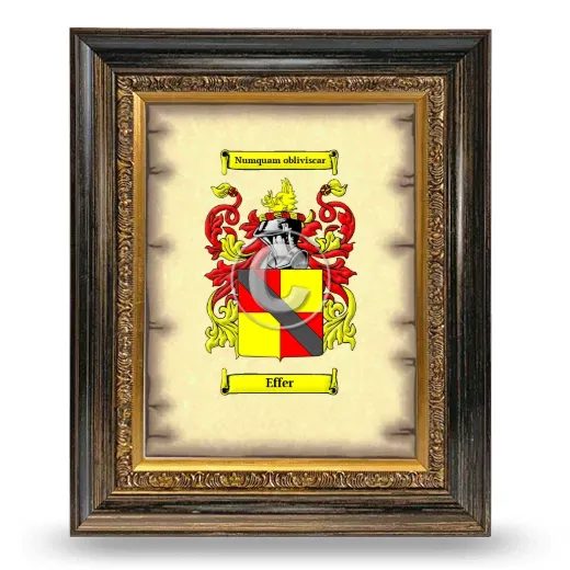 Effer Coat of Arms Framed - Heirloom