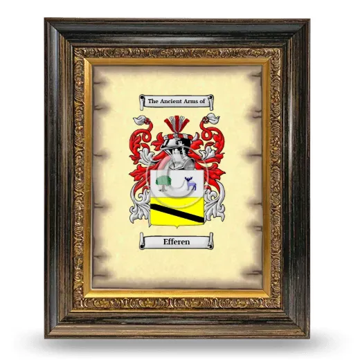 Efferen Coat of Arms Framed - Heirloom
