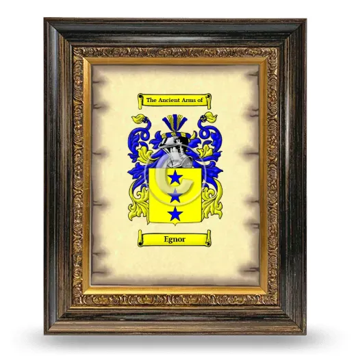 Egnor Coat of Arms Framed - Heirloom