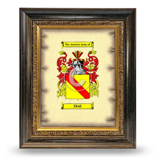 Elcid Coat of Arms Framed - Heirloom