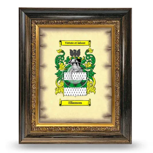 Ellanson Coat of Arms Framed - Heirloom
