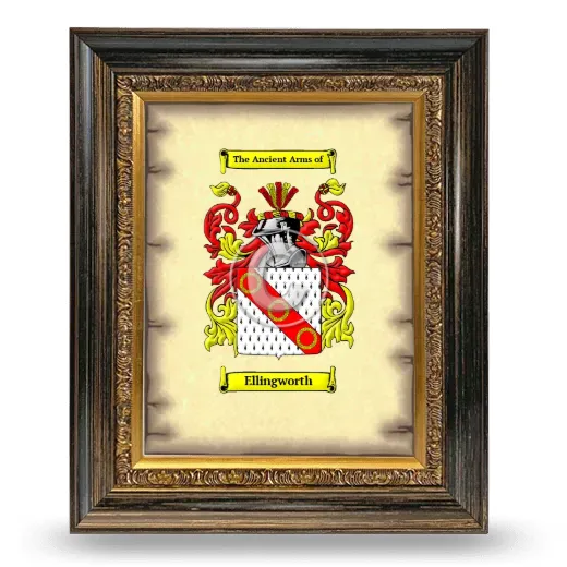 Ellingworth Coat of Arms Framed - Heirloom