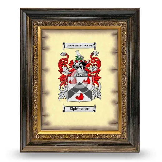 Elphinstone Coat of Arms Framed - Heirloom
