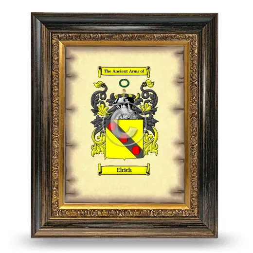 Elrich Coat of Arms Framed - Heirloom