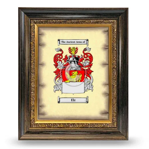 Elz Coat of Arms Framed - Heirloom