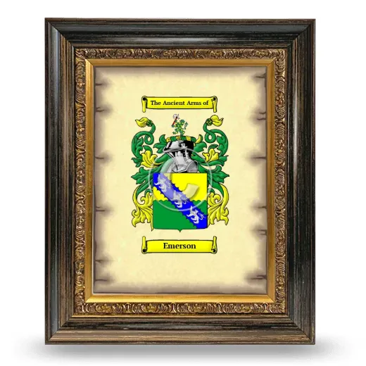 Emerson Coat of Arms Framed - Heirloom