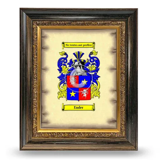 Ender Coat of Arms Framed - Heirloom
