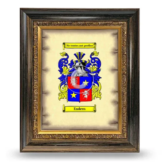 Endern Coat of Arms Framed - Heirloom