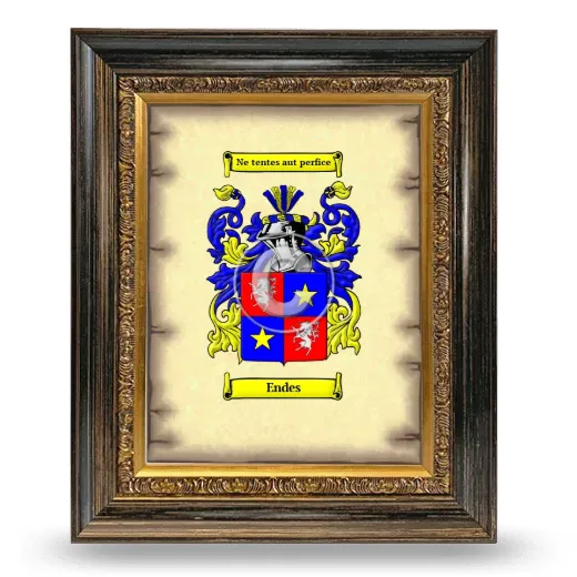 Endes Coat of Arms Framed - Heirloom
