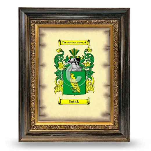 Entick Coat of Arms Framed - Heirloom