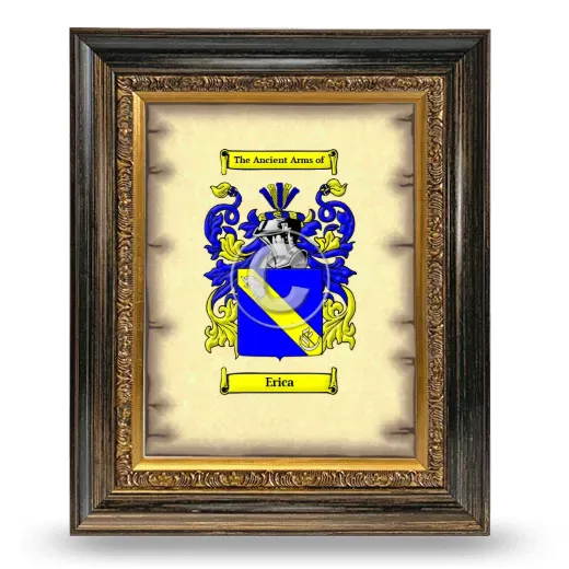 Erica Coat of Arms Framed - Heirloom