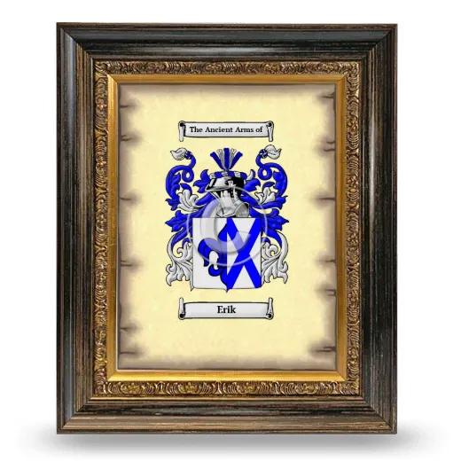 Erik Coat of Arms Framed - Heirloom