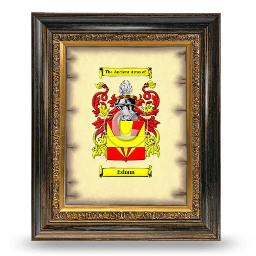 Esham Coat of Arms Framed - Heirloom