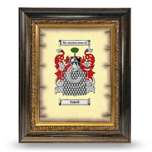 Eskell Coat of Arms Framed - Heirloom