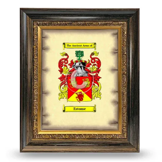 Estome Coat of Arms Framed - Heirloom