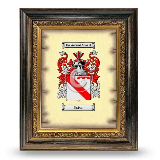 Estor Coat of Arms Framed - Heirloom