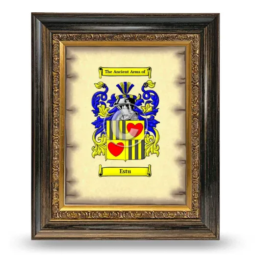 Estu Coat of Arms Framed - Heirloom