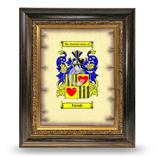 Estude Coat of Arms Framed - Heirloom