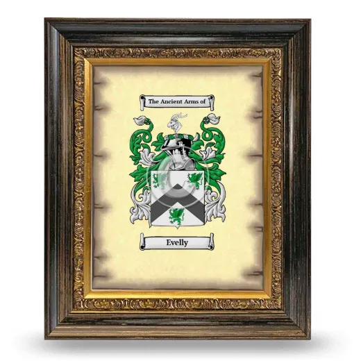 Evelly Coat of Arms Framed - Heirloom