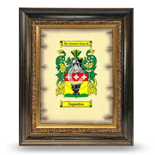 Expositos Coat of Arms Framed - Heirloom
